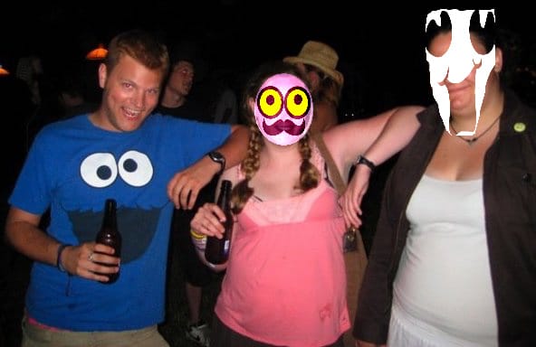 Funny faced individuals at Bonnaroo