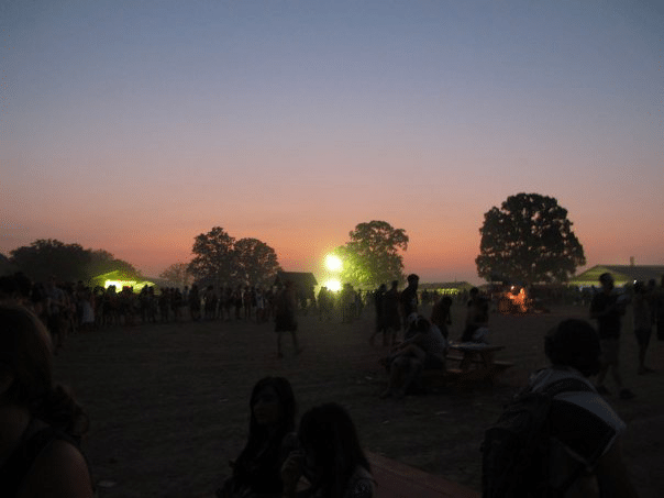 A festival sunset.
